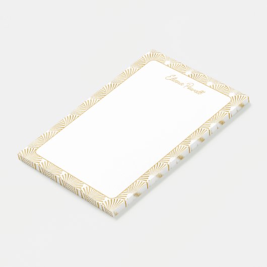Art Deco Patroon Elegante Gatsby Custom Stationery Post-it® Notes (Schuin)