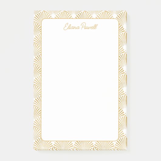 Art Deco Patroon Elegante Gatsby Custom Stationery Post-it® Notes (Voorkant)