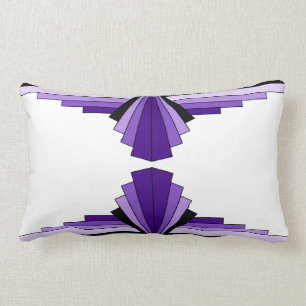Art Deco Patroon in Purples Kussen