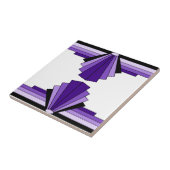 Art Deco Patroon in Purples Tegeltje (Zijkant)