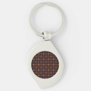 Art Deco-patroon met geometrische diamantvormen Sleutelhanger