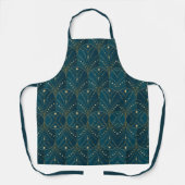 Art Deco-patroon met gouden geometrische vormen Schort (Voorkant)