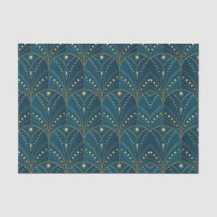 Art Deco-patroon met gouden geometrische vormen Tissuepapier