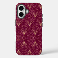 Art Deco-patroon met gouden geometrische waaiermot