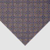 Art Deco-patroon | Navy Blue Gold Tissuepapier (Detail)