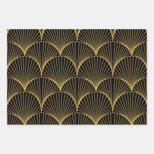 Art Deco Patroon Set Inpakpapier Vel (Voorkant 2)