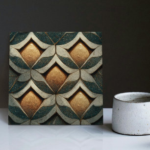 Art Deco Pattered Dice Five Decor Art Nouveau Tegeltje