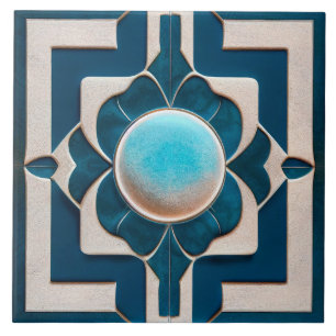 Art Deco Pattered Wall Decor Art Nouveau Tegeltje