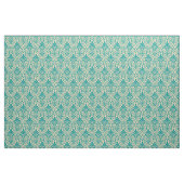 Art Deco Pattern 01 - Blauwgroen op Gebroken Wit Stof (Fat Quarter)