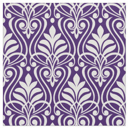 Art Deco Pattern 01 - Wit op Cadbury Paarse Stof
