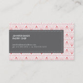  Art Deco Pattern- Bakkerij, Snoep, Stylist Visitekaartje (Achterkant)