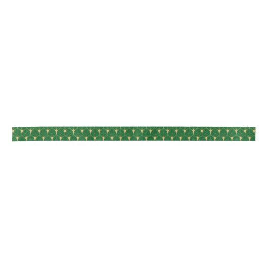 Art Deco Pattern Gold en Green Lint (Voorkant)