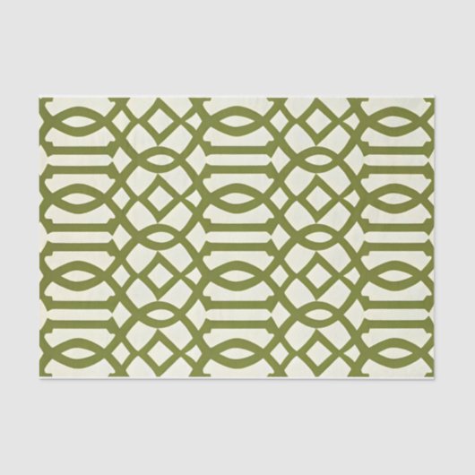 Art Deco Pattern Green Tissuepapier (Voorkant)