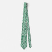 Art Deco Pattern II - Forest Green on White Stropdas (Voorkant)