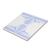 Art Deco Pattern in Blue Tegeltje (Zijkant)