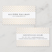 Art Deco Pattern in Gold Visitekaartje (Voorkant / Achterkant)