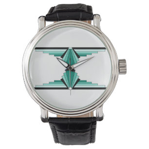 Art Deco Pattern in Groenen Horloge