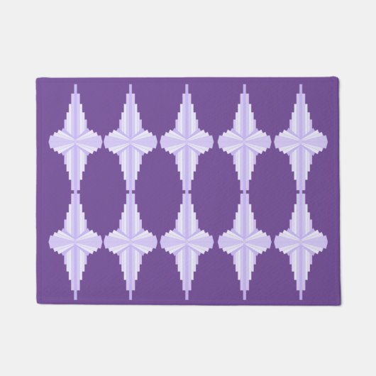 Art Deco Pattern in Lila Deurmat (Voorkant)