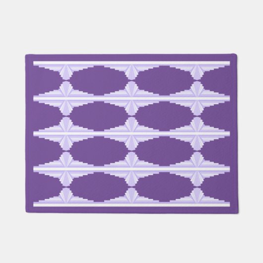 Art Deco Pattern in Lila Deurmat (Voorkant)