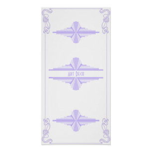 Art Deco Pattern in Lila Perfect Poster