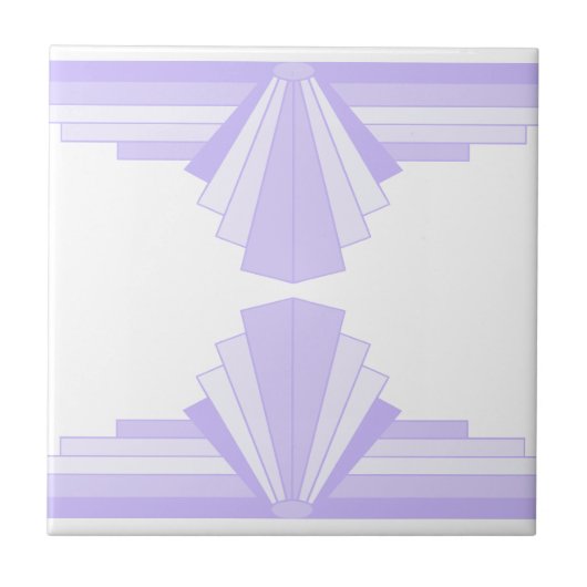 Art Deco Pattern in Lila Tegeltje (Voorkant)