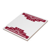 Art Deco Pattern in Red Tegeltje (Zijkant)