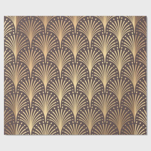 Art Deco Pattern Naadloze gouden achtergrond. Mini Cadeaupapier (Vlak)
