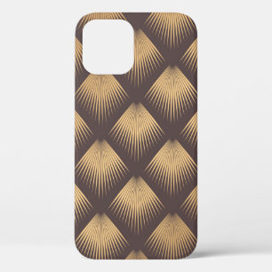 Art Deco Pattern Naadloze gouden achtergrond. Mini iPhone 12 Hoesje