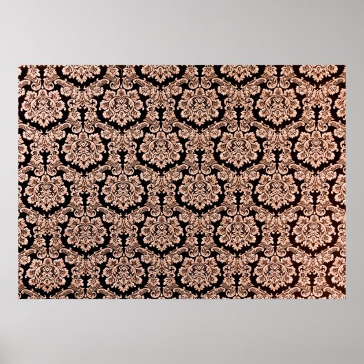 Art Deco Pattern Naadloze gouden achtergrond. Mini Poster (Voorkant)