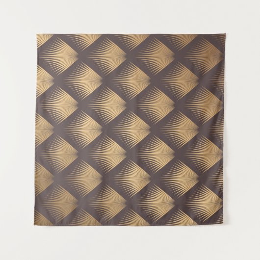 Art Deco Pattern Naadloze gouden achtergrond. Mini Wandkleed (Voorkant (horizontaal))