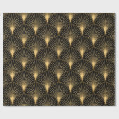 Art Deco Pattern. Seamless black and gold backgrou Cadeaupapier (Vlak)