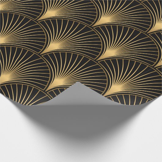 Art Deco Pattern. Seamless black and gold backgrou Cadeaupapier (Hoek)