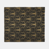 Art Deco Pattern. Seamless black and gold backgrou Fleece Deken (Voorkant (Horizontaal))