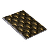 Art Deco Pattern. Seamless black and gold backgrou Notitieboek (Rechterzijde)
