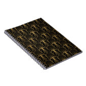 Art Deco Pattern. Seamless black and gold backgrou Notitieboek (Rechterzijde)
