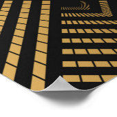 Art Deco Pattern. Seamless black and gold backgrou Poster (Hoek)