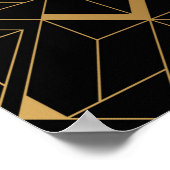 Art Deco Pattern. Seamless black and gold backgrou Poster (Hoek)