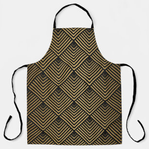 Art Deco Pattern. Seamless black and gold backgrou Schort