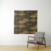 Art Deco Pattern. Seamless black and gold backgrou Wandkleed (In Situ (horizontaal))