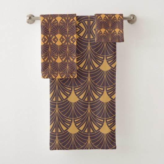 Art Deco pattern with fan-shaped motifs  (En situation)