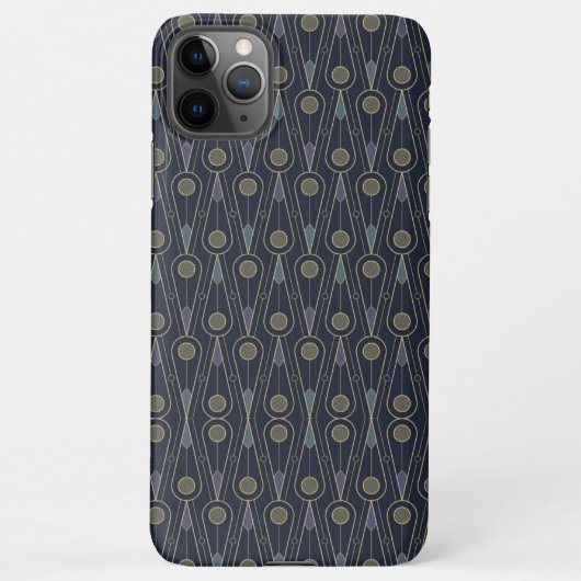 Art Deco pattern with geometric shapes in gold iPhone Hoesje (Achterkant)