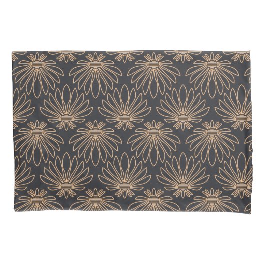 Art Deco pattern with gold floral motifs  Kussensloop (Voorkant-Links)
