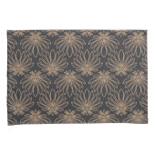 Art Deco pattern with gold floral motifs  Kussensloop (Voorkant-Rechts)