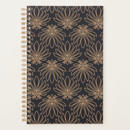 Art Deco pattern with gold floral motifs  Planner (Voorkant)