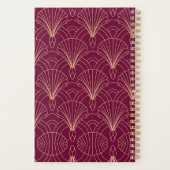 Art Deco pattern with gold geometric fan motifs  (Dos)