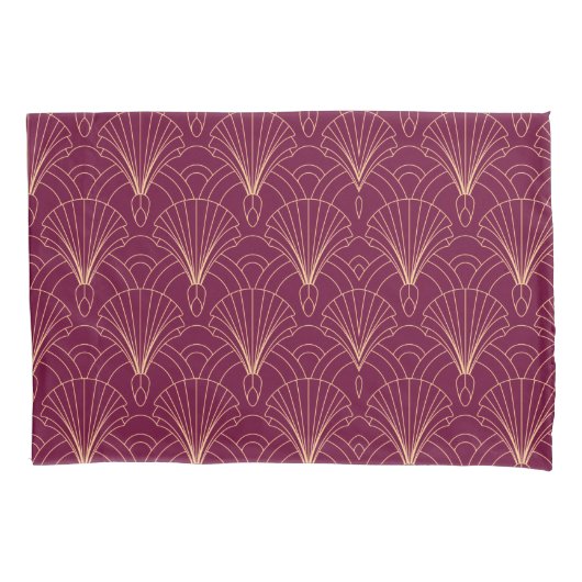 Art Deco pattern with gold geometric fan motifs  Kussensloop (Voorkant-Links)