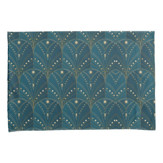 Art Deco pattern with gold geometric shapes Kussensloop (Voorkant-Rechts)