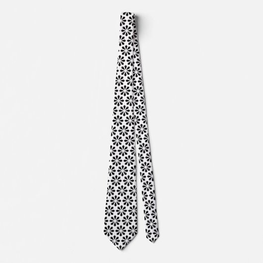 Art Deco Pattern - Zwart op wit Stropdas (Voorkant)