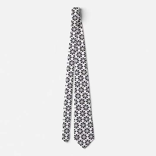 Art Deco Pattern - Zwart op wit Stropdas (Achterkant)