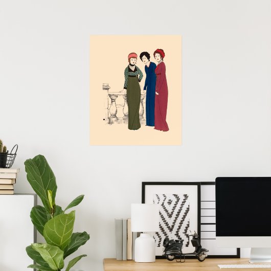 Art Deco Paul Poiret-jurken van Paul Iribe Poster (Thuiskantoor)